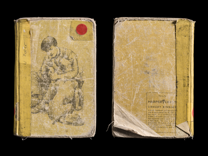 Front and back cover of a library book.