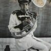Boy playing tuba