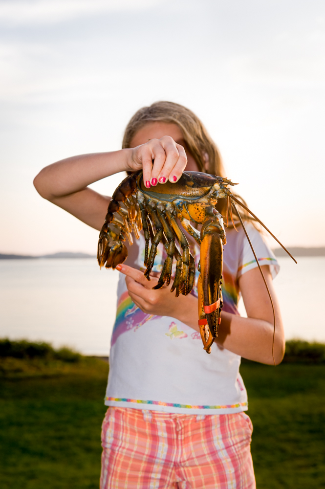 Girl with lobster