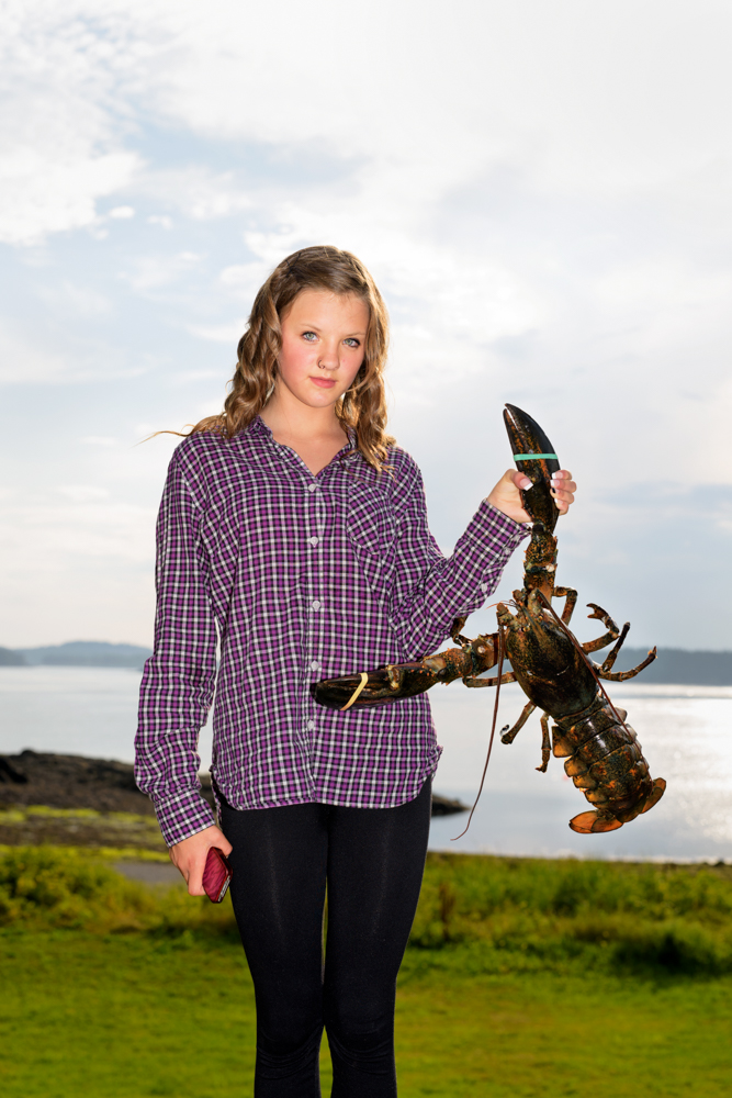 Girl with lobster