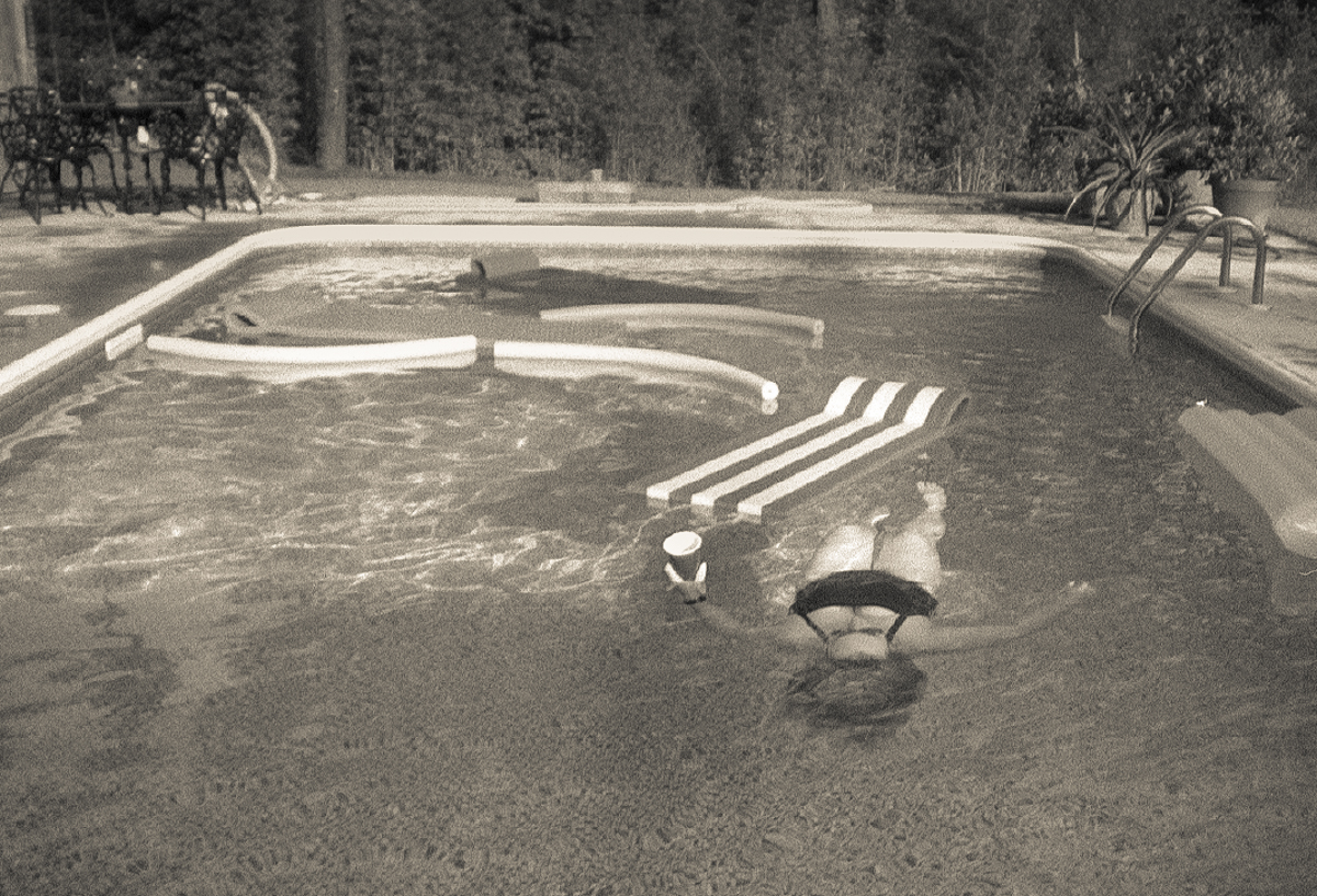 Woman in a swimming pool