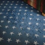 blue rug with white stars