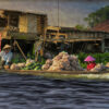Selling vegetables from a boat