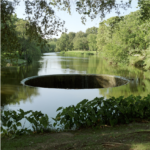 A water body with a hole.
