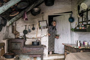 woman at the door of the kitchen