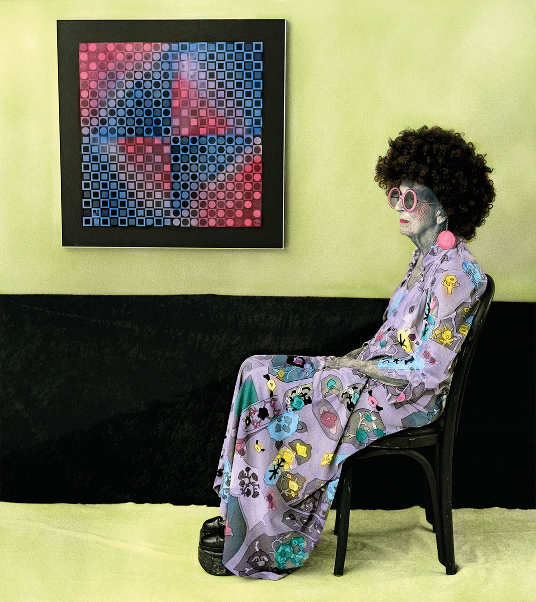 a woman dressed as a clown