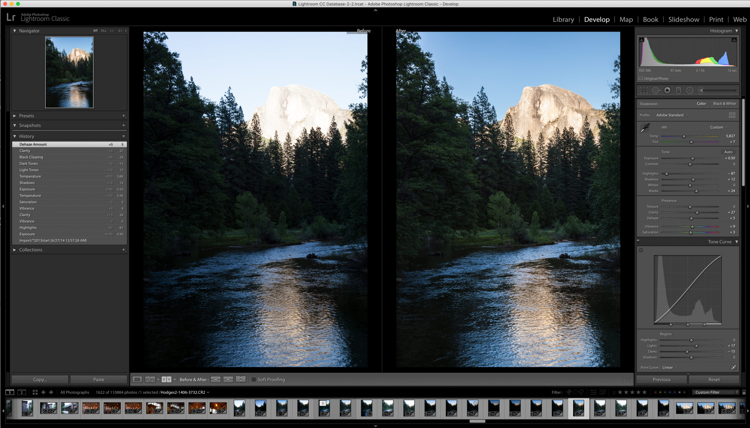 Lightroom Before and After example