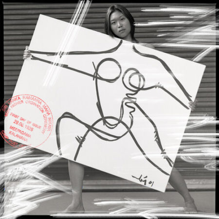 postcard woman