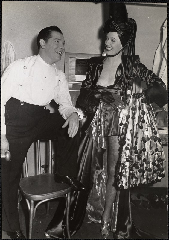 AG Archive- Milton Bearl and performer backstage 