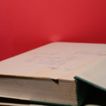 book w red background