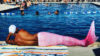 mermaid by pool