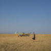 girl and plane