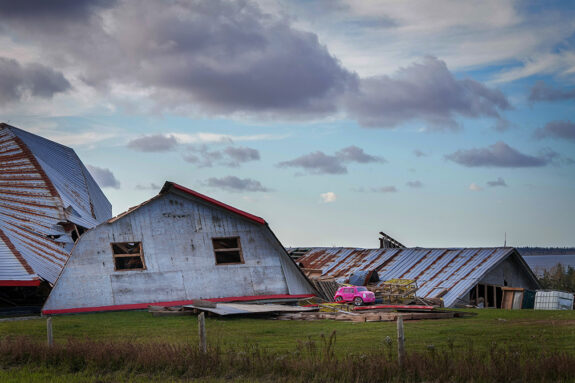 fallen barn