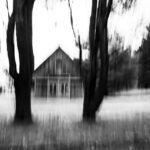 blurred cabin